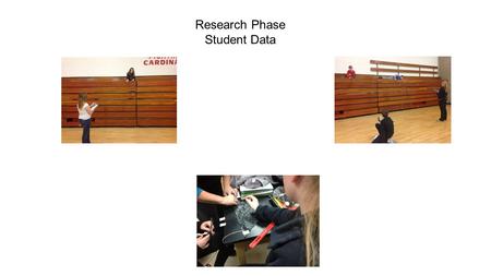 Research Phase Student Data. Students created different shaped parachutes with the same area of 675 cm². Students used 4 strings that were 30 cm long.