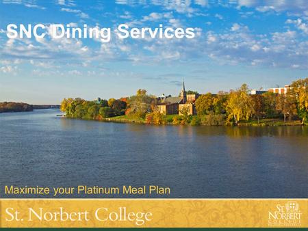 Title of presentation goes here Subtitle text goes here SNC Dining Services Maximize your Platinum Meal Plan.
