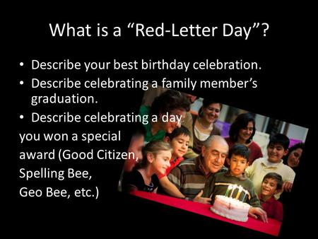 What is a “Red-Letter Day”?