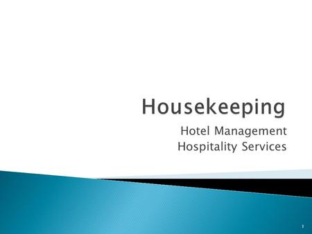 Hotel Management Hospitality Services