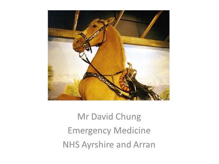Mr David Chung Emergency Medicine NHS Ayrshire and Arran.