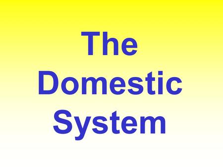 The Domestic System.
