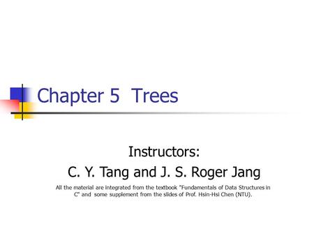 C. Y. Tang and J. S. Roger Jang