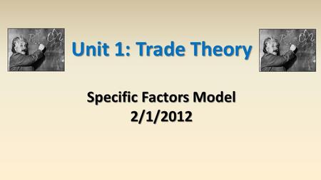 Specific Factors Model
