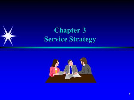 1 Chapter 3 Service Strategy. 2 Learning Objectives 1. Formulate a strategic service vision. 2. Competitive environment of services. 3. Three generic.