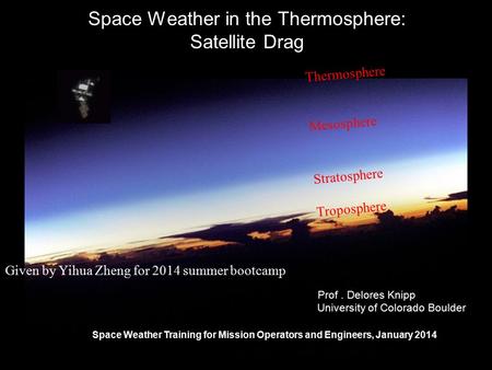 Space Weather in the Thermosphere: Satellite Drag
