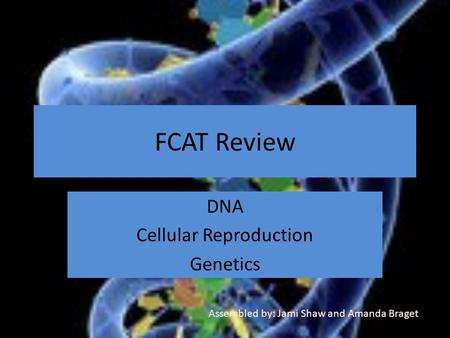 DNA Cellular Reproduction Genetics