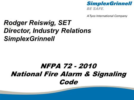 NFPA National Fire Alarm & Signaling Code