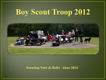 Boy Scout Troop 2012 Scouting Nuts & Bolts - June 2014.