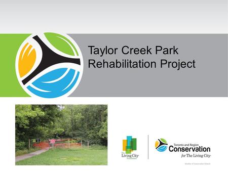 Taylor Creek Park Rehabilitation Project. Taylor Creek Park Rehabilitation In July 2012 a significant storm event caused significant damage in Taylor.