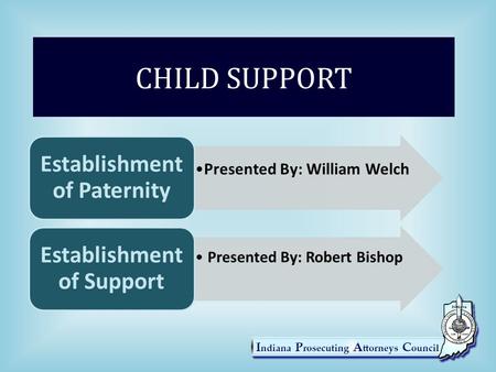 Establishment of Paternity Establishment of Support
