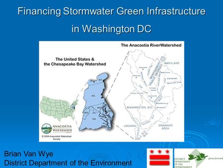 Financing Stormwater Green Infrastructure in Washington DC