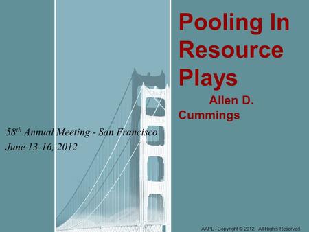 58th Annual Meeting - San Francisco June 13-16, 2012