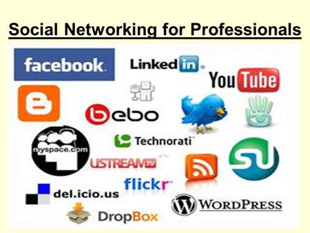 Social Networking for Professionals. Reality Check Answer the following questions How many of us use Facebook? How many “friends” do you have? How many.
