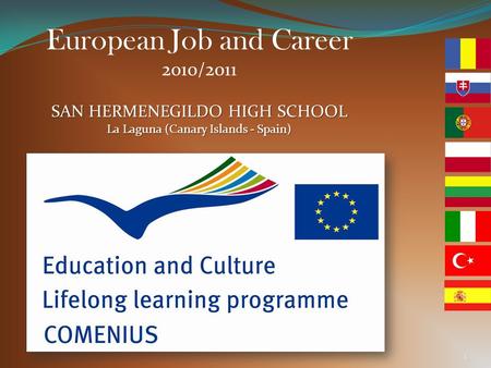 European Job and Career 2010/2011 SAN HERMENEGILDO HIGH SCHOOL La Laguna (Canary Islands - Spain) 1.