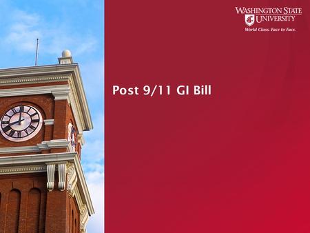 Post 9/11 GI Bill. Student Veterans Nationally Primarily drawing from OEF, OIF and other eras back to Vietnam. 73% of student Veterans are male, 27% are.