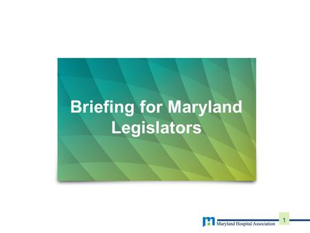 Briefing for Maryland Legislators 1. 2 New Maryland Waiver Five year demonstration program State of Maryland and CMS signed agreement in January 2014.