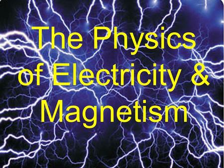 The Physics of Electricity & Magnetism. I wonder what would happen if I put these in my ears?