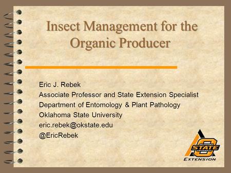 Insect Management for the Organic Producer