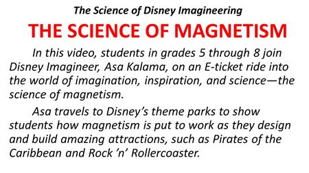 The Science of Disney Imagineering