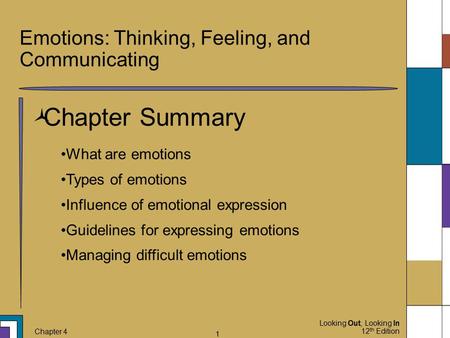 Emotions: Thinking, Feeling, and Communicating