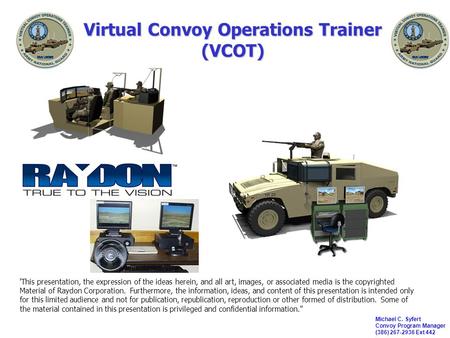 Virtual Convoy Operations Trainer