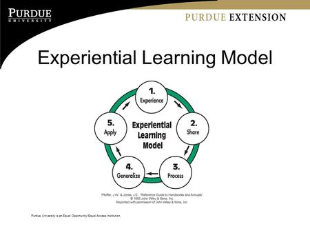 Purdue University is an Equal Opportunity/Equal Access institution. Experiential Learning Model.