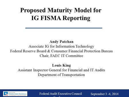 Proposed Maturity Model for