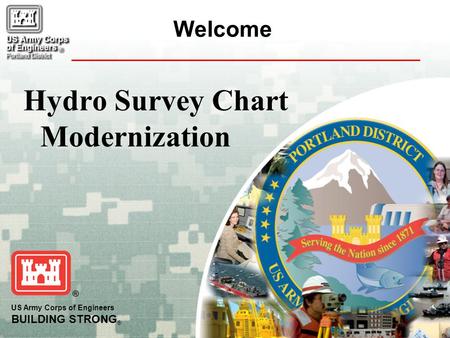 US Army Corps of Engineers BUILDING STRONG ® Welcome Hydro Survey Chart Modernization.