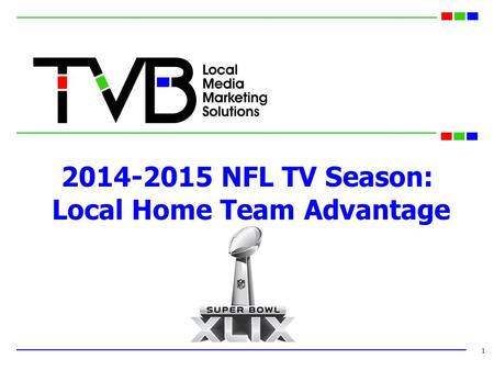 2014-2015 NFL TV Season: Local Home Team Advantage 1.