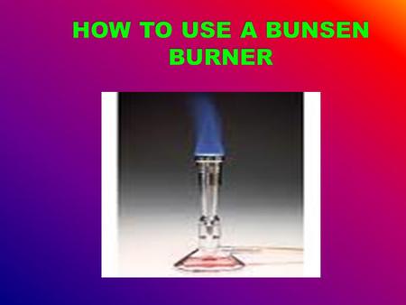 A science apron science goggles Gauze heat proof matt tripod beaker Bunsen burner.