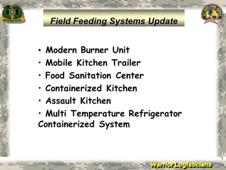 Field Feeding Systems Update