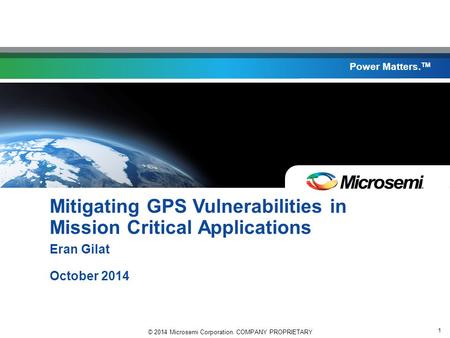 Mitigating GPS Vulnerabilities in Mission Critical Applications