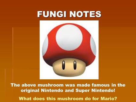 What does this mushroom do for Mario?