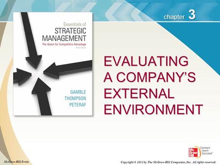 EVALUATING A COMPANY’S EXTERNAL ENVIRONMENT
