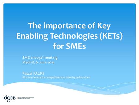 The importance of Key Enabling Technologies (KETs) for SMEs