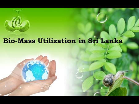 Bio-Mass Utilization in Sri Lanka. Technical/Financial Assistance Required for Encouraging Utilization of Bio-Mass in Sri Lanka ► Data Base on Availability.