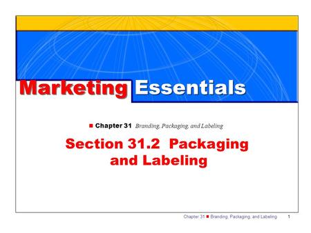 Section 31.2 Packaging and Labeling