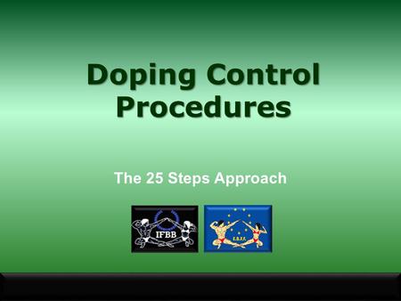 Doping Control Procedures