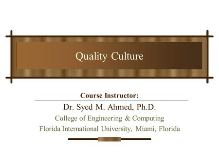 presentation on quality culture