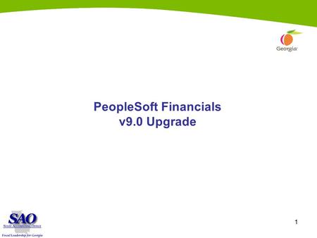 1 PeopleSoft Financials v9.0 Upgrade. 2 General Ledger.