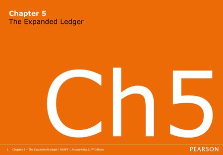 Chapter 5 The Expanded Ledger