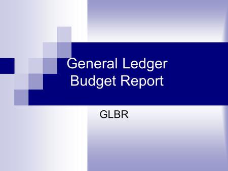 General Ledger Budget Report GLBR. Step 1:Double-click on the Datatel icon to open.