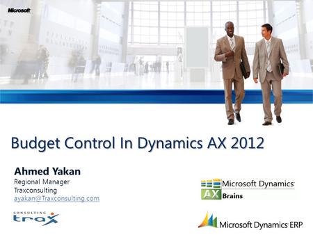 Budget Control In Dynamics AX 2012