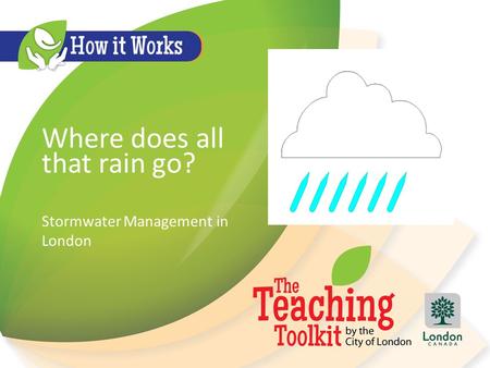 Where does all that rain go? Stormwater Management in London.
