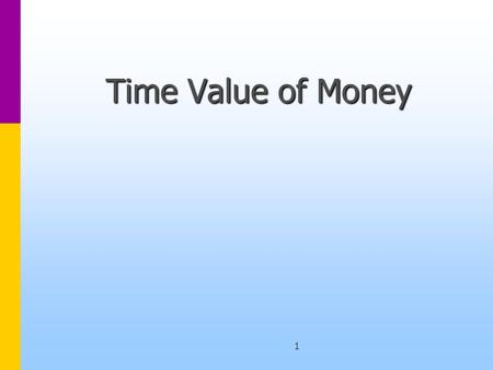 1 Time Value of Money. 2 Compounding Assume that the interest rate is 10% p.a.Assume that the interest rate is 10% p.a. What this means is that if you.