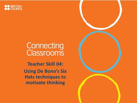 Teacher Skill 04: Using De Bono’s Six Hats techniques to motivate thinking.