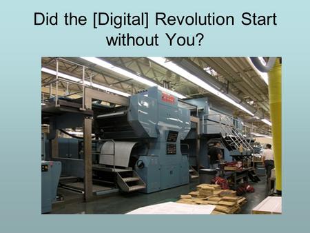 Did the [Digital] Revolution Start without You?. What Is Short-Run Digital Printing? Order is triggered by reorder point reached in publisher’s inventory.