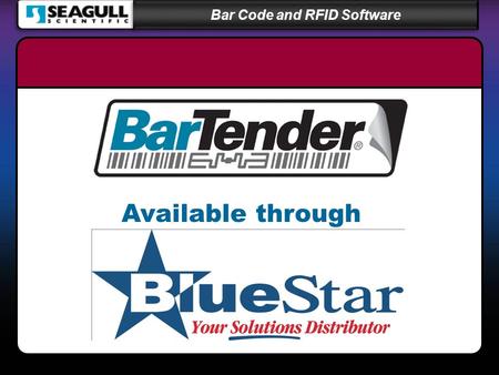 Bar Code and RFID Software Available through. Bar Code and RFID Software What's Seagull World’s largest developer of Windows drivers for label printers.