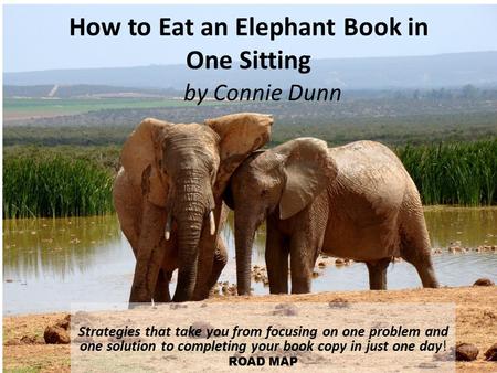 How to Eat an Elephant Book in One Sitting Strategies that take you from focusing on one problem and one solution to completing your book copy in just.